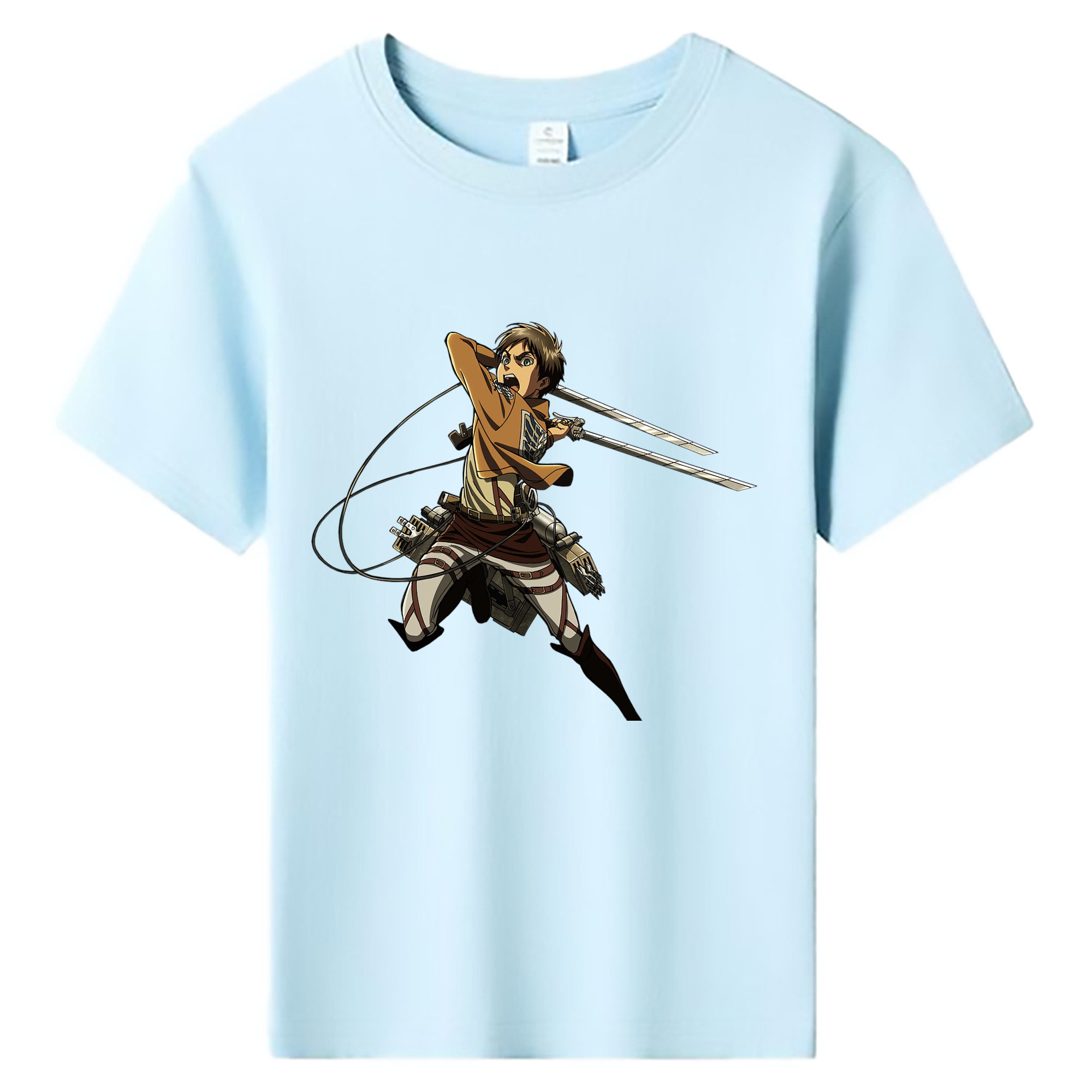 （画像用） 進撃の巨人 エレン･イェーガー Attack on Titan Eren Jäger 綿100％キッズTシャツ（フロントプリント）